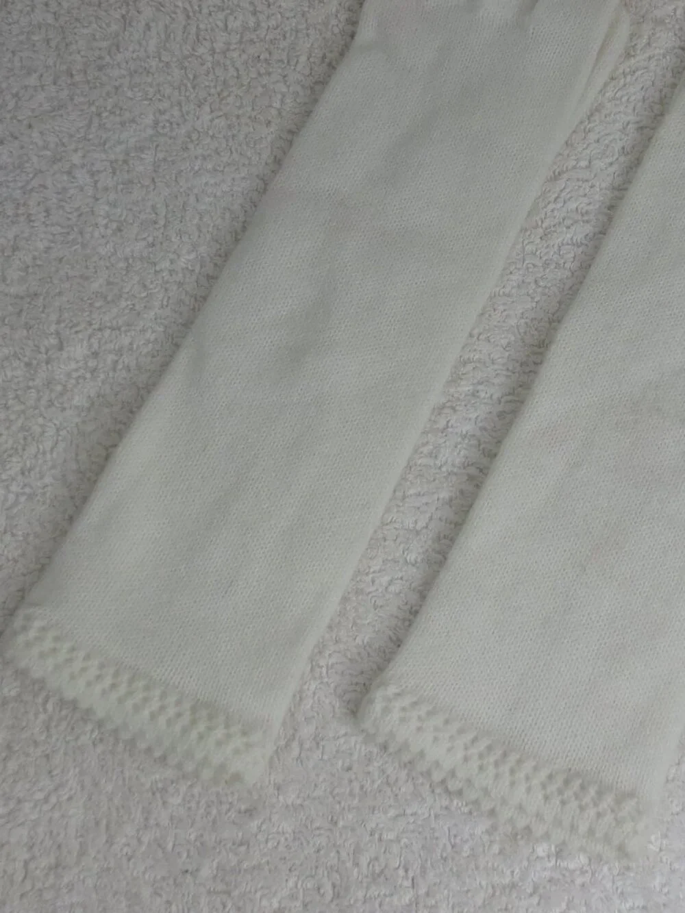 Unlisted Gloves White Neutral Classic Stretch Knit Forearm 13 Inch Women's OS